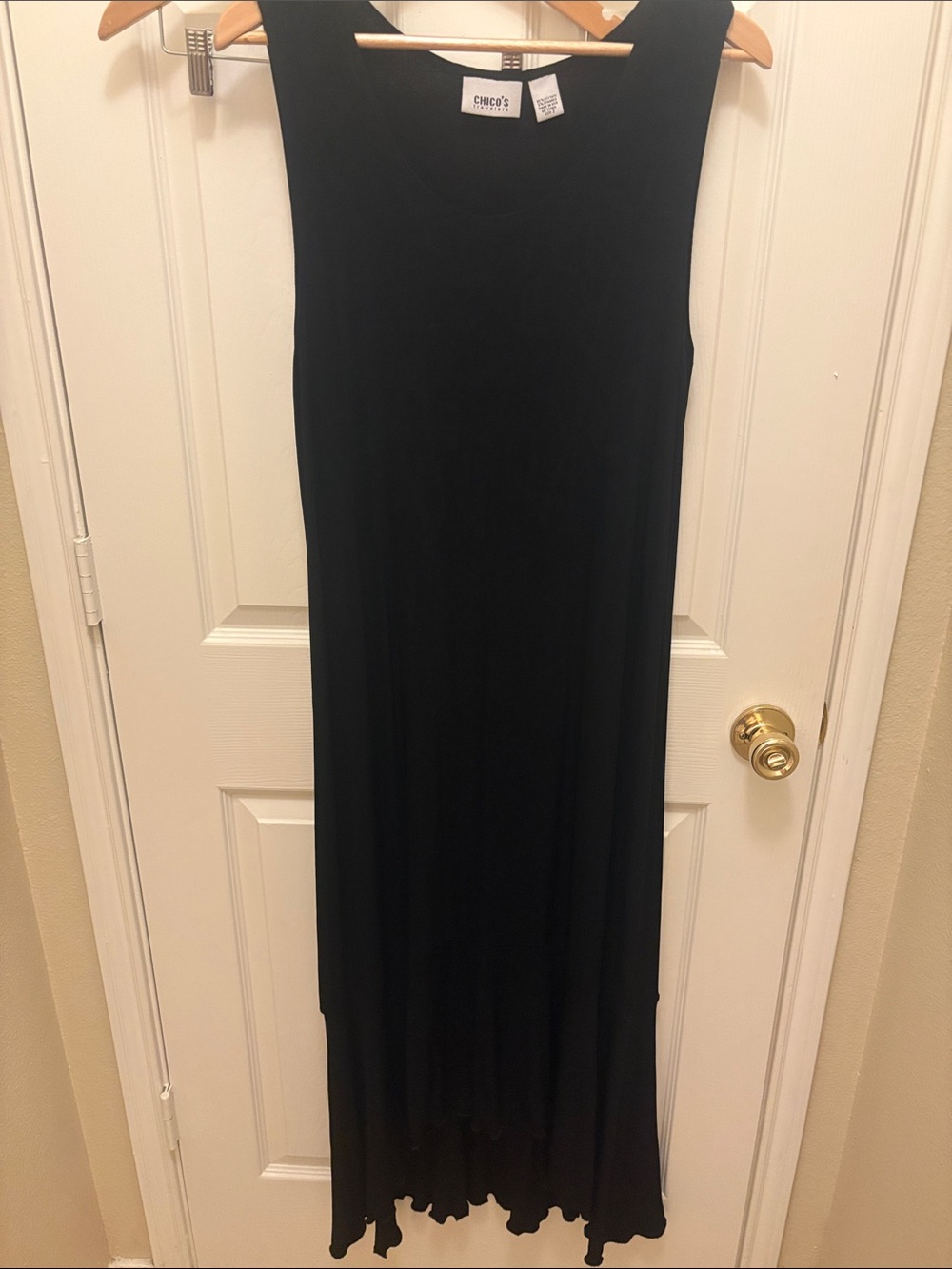 Chico's Travelers Sleeveless Maxi Skirt with Flowing Hem size 2(12-14) A047